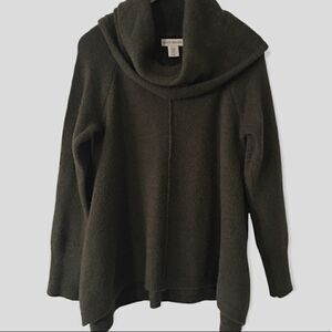 Yet Again Sweater Alpaca Blend Cowl Neck Green Warm Winter Women’s Stretch Small